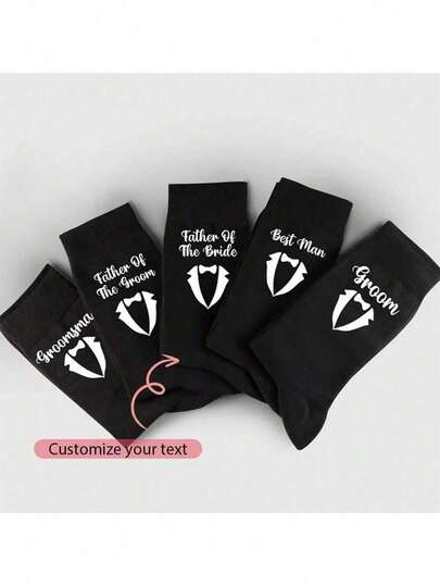 Calcetines personalizados para padrinos de boda, calcetines negros personalizados hasta el tobillo, calcetines con rostro personalizado, calcetines para parejas, regalos personalizados para la fiesta de boda, calcetines con impresión de letras formales, conjunto de calcetines formales personalizados de lujo para el día de la boda del novio, decoración de compromiso, despedida de soltero, padrinos de boda, regalo de propuesta, Día del Padre, regalo para esposo, papá, unisex