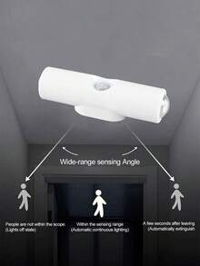 1pc Motion Sensor Night Light, Magnetic Wall Lamp, Detachable Lighting Can Be Stuck On Wall, With Lens, Illumination From Top And Bottom, Rechargeable USB LED Light Stick For Wireless Stairs, Indoor Wood Wall Closet Corridor Staircase