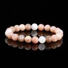 1pc 6/8/10mm Natural Stone Beaded Bracelet, Bohemian Style Tiger Eye/Amethyst/Agate Healing Stone Bracelet, Layerable Colorful Handmade Jewelry For Women - Multicolor - View 15