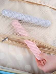 1pc Toothbrush Cover, Toothbrush Case, Portable Protective Toothbrush Cover, Lightweight Multi-Functional Toothbrush Travel Case, Toothbrush Storage Case, Suitable For Travelling, Camping, Gym, School, Travel Toothbrush Cover - Multicolor - View 5