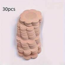 30 Pieces Of Ultra-Thin Disposable Nipple Covers - Breathable Non-Woven Fabric Material, Anti-Bulge Design, Round And Floral Shapes, Seamless Fashion Accessory Suitable For Clothing, Swimwear, And Wedding Photography - tròn - Xem 10