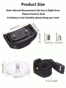 Automatic Anti-Barking Dog Shock Training Collar Pet Anti-Barking Collar Set Dog Training And Obedience Supplies Anti-Barking Training Collar Sound Anti-Barking Collar Dog Supplies Pet Supplies Nylon Material For Small Medium Large Dogs Black Pet Birthday Gift You Need To Prepare 1 6V-4LR44 Or L1325 Battery - Black - View 4