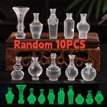 Chai thủy tinh cổ sáng tạo phong cảnh vi mô, Bình hoa trong suốt phát sáng, Phụ kiện trang trí sân vườn thực tế, Tượng nhỏ bằng nhựa phong cảnh vi mô văn phòng, Túi đựng đồ trang trí nhà búp bê tự làm, Trang trí bàn làm việc, Mô hình nhà búp bê thu nhỏ, Trang trí xe hơi, Đạo cụ chụp ảnh, Quà tặng ngày lễ, Quà tặng Giáng sinh, Quà tặng Halloween - Màu sắc - Xem 12