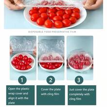 1500pcs Extra Large Plastic Wrap Covers - Stretchable & Reusable Elastic Food Covers For Bowls Elastic Plate Covers For Kitchen Food Saver Bag - 彩色 - 查看 7