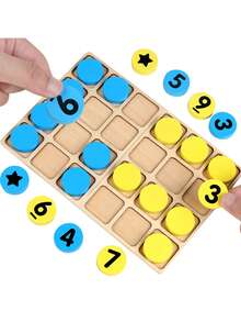 全新数字战斗桌面游戏，儿童和幼儿数字识别早教认知木制玩具