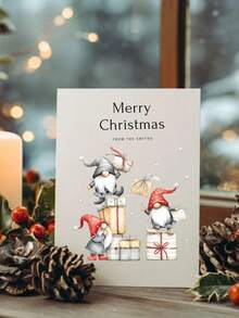 4 Sheets Cute Santa Claus Christmas Gnomes DIY UV DTF Rub On Transfer Stickers Crafts, Greeting Cards Transfer Stickers, Junk Journal, Tumbler Glass Jars, Coffee Mugs Cup Wraps, Bottles Vase, Laptops Phone Cases, Illustration, Scrapbooking, Winter Xmas Party Home Decor, 10cm