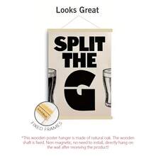 1幅复古啤酒杯帆布墙画海报，印有爱尔兰黑啤语录，饮酒主题墙饰，适用于客厅、办公室、卧室、走廊，无框。 - 彩色 - 查看 3