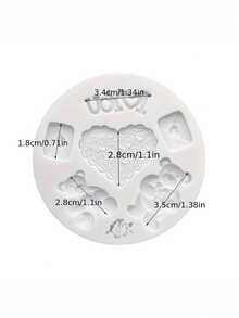 Cartoon Bear Modeling Silicone Mold Cartoon Chocolate Baking Fondant Kitchen Baking Mold - Multicolor - View 3