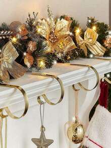 1 porta calze di Natale, ganci antiscivolo per decorazioni per alberi di Natale, ganci in metallo per appendere calze di Natale, adatti per decorazioni per la stanza, decorazioni natalizie per la casa, decorazioni per la camera da letto, decorazioni natalizie, regali di Natale, decorazioni per matrimoni e compleanni, accessori per decorazioni per la casa, decorazioni natalizie invernali, regali di Natale per la casa, decorazioni natalizie - Multicolore - Visualizzare 4