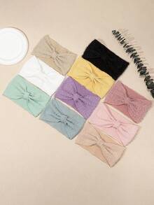 3/4pcs Set Autumn/Winter New Mink Plush Simple Baby Headbands, Soft Comfortable Plush Solid Color Infant Headwraps, Cute Baby Hair Accessories