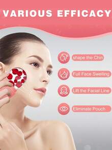 Ice Cube Roller Massager For Face, Eyes And Neck Naturally Conditioning And Skin Care,De-Puff Eye Bags,Reduce Migraine Pain,Reusable Massage Silicone Ice Mold (Pink) - Multicolor - View 8