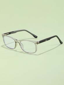 1 pièce Lunettes carrées simples à verres transparents pour enfants, convenant aux tenues saisonnières, à la protection oculaire quotidienne, aux activités extérieures, élégantes et polyvalentes, pour la lecture à la maison - Multicolore - Voir 8