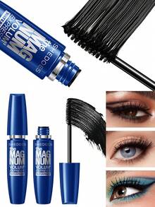 Máscara à prova d'água, resistente ao suor, de longa duração, à prova de borrões, volumizadora e de secagem rápida, em 4 cores, no estilo europeu e americano, para mulheres