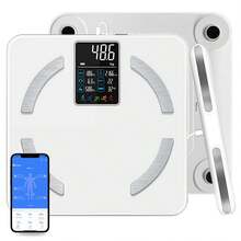 Bascula Digital Corporal 8 Electrodos,de grasa corporal para Peso y Porcentaje de Grasa, Bascula Inteligente de Alta Precisión Con Pantalla a Color VA - 1 - Ver 9