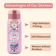 54PCS Ice Cream Drip Baseball Stickers Vinyl Aesthetics Stickers Scrapbooking, Diary, Bumper, Skateboard, Water Bottle, Cartoon, Hard Hat, Car Stickers And Decals - Multicolor - View 6