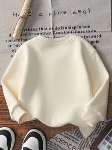 3件套女婴休闲印花圆领套头衫，秋冬款 - 可爱的连帽衫为每个孩子带来欢乐和幸福！豹纹和心形印花 - 杏色 - 查看 9