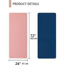 Tapete de Yoga Antideslizante y Cmodos, Yoga para Ejercicio de Calidad y Ecolgico, 183x 61CM, Suavecito y Grueso, Deporte Colchoneta Fitness Alfombrilla Gimnasio de Ejercicio para YogaGymPilates - Rosa+Azul - Ver 5