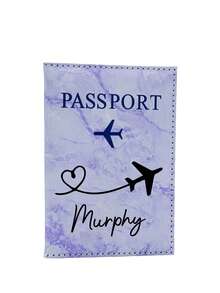 1. Customized Passport Holder, Available In 5 Colors, Can Be Customized With Name And Ticket Holder, Unisex, Can Be Used As Wallet Or Passport Cover, Marble Pattern, PU Leather Material, Luxury Passport Holder For Honeymoon Travelers, Essential For Flight Travel, Perfect Gift For Family And Friends - Multicolor - View 13