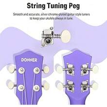 Soprano Ukulele Beginner With Online Lesson Bag Strap String Tuner Pick Cloth,  21 Inch Matte Bundle Kit  Series-Green - Violet - View 6