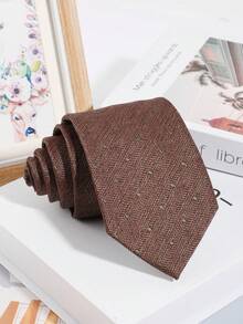 1pc Men's Fashion Versatile Small Polka Dot Pattern Necktie, Suitable For Business, Commute, Banquet And Daily Wear - Multicolor - View 3