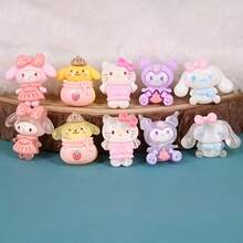 50pcs Sanrio Cartoon Tsukineko Family Series, Hello Kitty, Kuromi, My Melody, Pompompurin And Cinnamoroll Cute Mini Character Pendant Set, Suitable For Resin DIY, Jewelry Making Accessories, From Famous Brand, Ideal For Decoration And Holiday Gifts, Handmade Crafts, Phone Charms, Funny Design, Adorable Charm, Lightweight Material, High-Quality Decorative Accessories, Mini Figurines, Decorative Charm, Craft Hobby, Jewelry Makers, Valentine's Day Small Gift