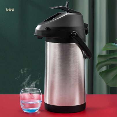 3L Lever-Action Insulated Coffee Carafe, Stainless Steel Beverage Dispenser For Hot Cold Drinks, Office Home Use