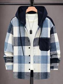 Men Plus Size Hoodies - Royal Blue - View 7