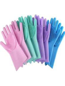 Multi-Purpose Pink Household Cleaning Gloves