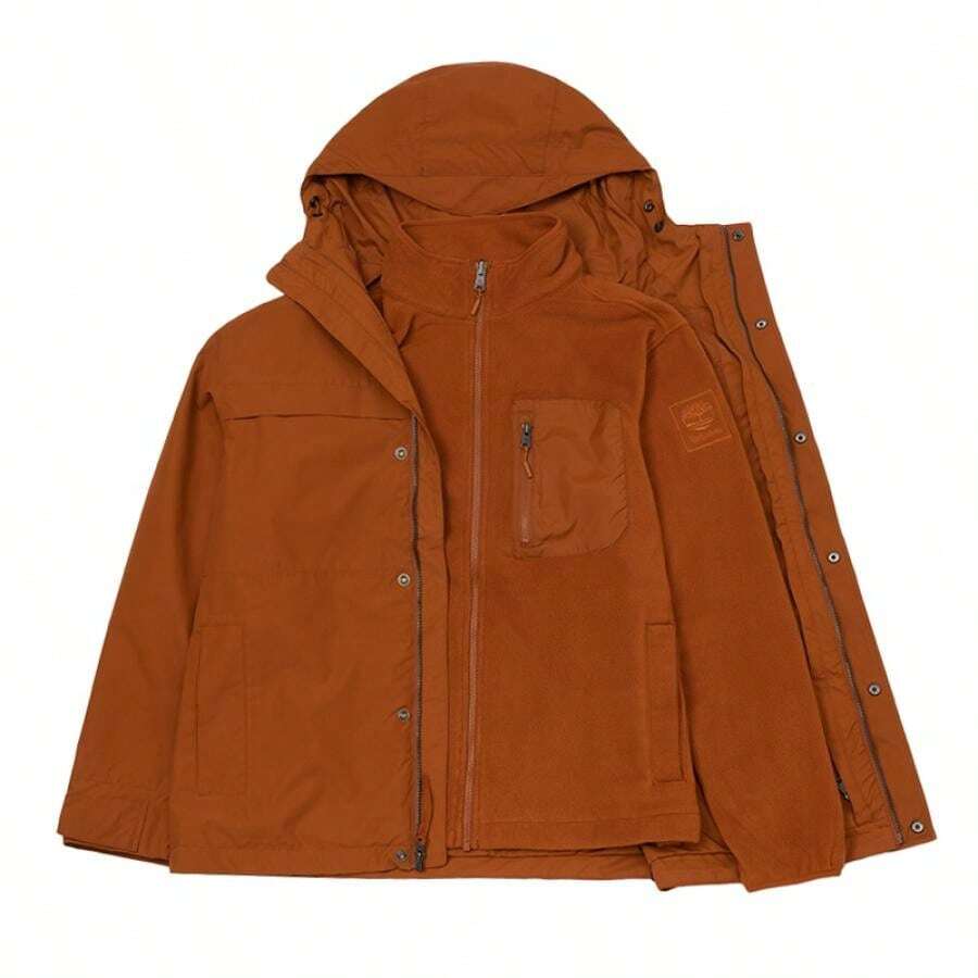 Timberland Chaqueta/abrigo de viaje y negocios para hombre 3 en 1 A6NG5C39 - Cuero marrón - Ver 1