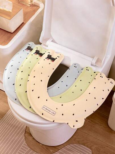 1件/套 U型马桶坐垫，防水、保暖、可水洗泡沫马桶垫，适用于家庭、孕妇浴室装饰、浴室用品、家居用品、浴室配件、马桶工具