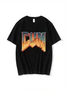 Camiseta de Algodón para Hombre Talla Grande, Novedad Verano 2024, Camiseta de Algodón para Hombre, Estampado Degradado de Moda, Ropa Deportiva y de Ocio, Camiseta de Manga Corta Oversize para Hombre - Negro - Ver 1