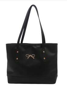 1件简约通勤手提包女士大容量2025新款休闲单肩包百搭托特包