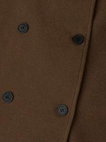 Buzzelle 女士时尚翻领长款羊毛混纺大衣，适合日常、休闲、约会、通勤、旅行、圣诞节、秋冬季等场合。