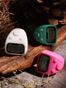 1pc/5pcs/10pcs Mini Cute Finger Ring Counter, Portable Hand Press Electronic Display Counter, Silent Manual Multi-Channel Counter, Durable