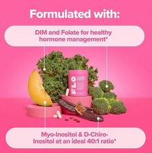 Hormone Balance & Cycle Support Vitamins By FLO : Supplement For Women With Myo-Inositol & D-Chiro-Inositol (40:1 Ratio),DlM, And Folic Acid Optimum Optimum - 1pc - 查看 3