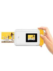 Kodak Câmera Polaroid Smile: fotos instantâneas, impressão sem tinta. Qualidade de imagem HD de 10 megapixels. Salve e imprima depois. Visor LCD deslizante para maior liberdade criativa. Branco padrão.