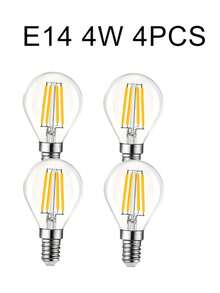 LIGHT HOUSE 2-6 件透明玻璃 G45 复古装饰 LED 灯泡,220V-240V,4W-6W,2700K 暖白光,仿古 LED 灯丝灯,育儿室浸入式 LED 灯,魔杖灯,甲板灯,万圣节浸入式 LED 灯,小球形灯泡,4.5 厘米 X 6.79 厘米,E14/E27 底座可选(不可调光),适用于家用 LED 灯泡 - 黃色 - 查看 18