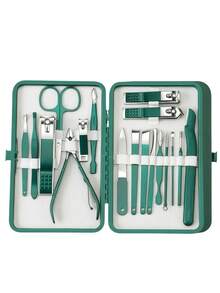 Juego de manicura profesional con cortaúñas - Kit de herramientas de belleza de acero inoxidable para mujeres, adecuado para viajes o uso en el hogar - Multicolor - Ver 8