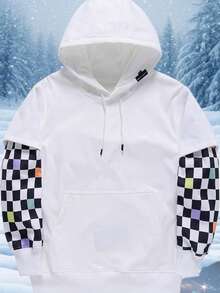 1 Pieza Ropa de esquí para hombres, Sudadera para snowboard y esquí, Ropa deportiva, Ropa impermeable y a prueba de viento para hombres (Excluyendo accesorios) Invierno - Blanco y Negro - Ver 1