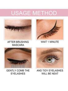 1 pieza Juego de cepillo de pestañas de acero rosa con rizador de pestañas portátil de acero inoxidable con dientes finos, herramienta de maquillaje de ojos, herramienta para peinar pestañas postizas, barato, relleno de calcetines, maquillaje, herramientas de maquillaje, cosas baratas, regalos, regalos para mujeres, regalos de Navidad - Multicolor - Ver 4