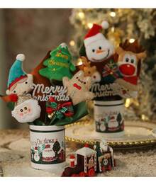 Meu coração derrete! Boneco de Papai Noel macio e fofinho, boneco de neve, enfeite artesanal cheio de poder de cura.