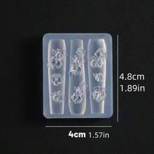 1 件硅胶环氧树脂美甲模具 - 花瓣/钻石、星形和十字形/可爱橙色、樱桃、苹果和梨形/美人鱼、海星/圆形宝石/贝壳和珊瑚礁/莲花鱼设计，耐用且易于清洁，非常适合 DIY 美甲和修脚、创意美甲装饰、美甲用品、美甲配件、DIY 珠宝铸造技术、优雅的指甲设计、易释放材料