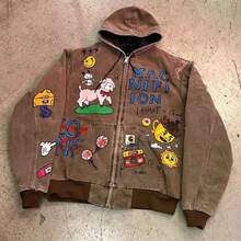 Men's Street Hip-Hop Versatile Y2K Casual Hooded Digital Print Loose Fitting Pullover Men's Hoodie - JZWY10-16 - 查看 2