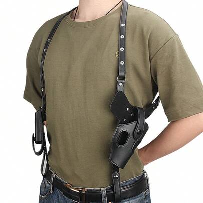 1-Piece Concealed Tactical Underarm Holster - Multi-Gun Compatible Leather Shoulder Holster For Hunting & Outdoor Use - Fall EDC Essential, Holiday Tactical Gift, Range Day Must-Have, Collector's Display Piece, Western Style Accessory
