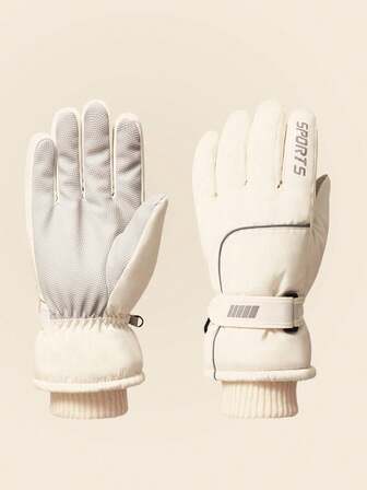 1 คู่ ถุงมือสกีกันลื่นกันน้ำกันลมสำหรับเด็กอายุ 5-12 ปีให้ความอบอุ่นในฤดูหนาว