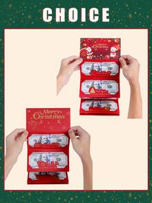 1 件圣诞礼物节日礼品卡笔记本圣诞礼品卡书派对用品 - 彩色 - 查看 1