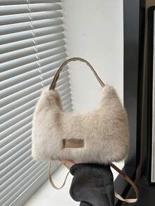 1个拉链封口极简设计纯色可爱云朵造型手提包，韩式个性化可调节肩带斜挎包，适合日常使用，高性价比包包，透气性好，适合青少年购物、通勤、日常使用，是送礼佳品。 - 百搭手提包 - 查看 6