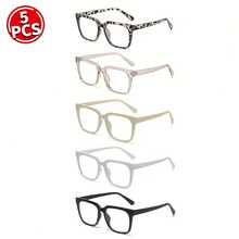 Simple Square Blue Light Glasses Set For Men And Women, Y2K Jelly Color Fashion Glasses, Dopamine Color / Multi-Color / Leopard Print / Textured Matte Black, Unisex Computer, Gaming, Reading Glasses, Women's Personalized Glasses, Plain Glasses, Suitable For All Seasons, Autumn And Winter Business Wear, Is A Stylish, Simple And Versatile Item, Very Suitable For Gifts Or Personal Use - Nhiều màu - Xem 9