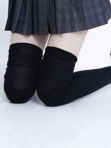 1 Pair Elegant Mori Girl Style Striped Over The Knee High Socks, Slim Spring/Autumn - 白色 - 查看 4