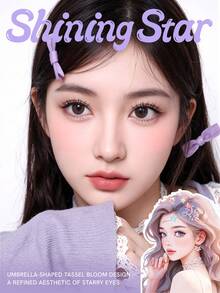 Mi giả Mlen Diary dạng chùm, uốn cong chữ C, từng sợi mi riêng lẻ 12mm, kiểu hoạt hình tự làm, có thể tái sử dụng, tạo hàng mi tự nhiên, mềm mại tại nhà. - Mi tự nhiên - Xem 6